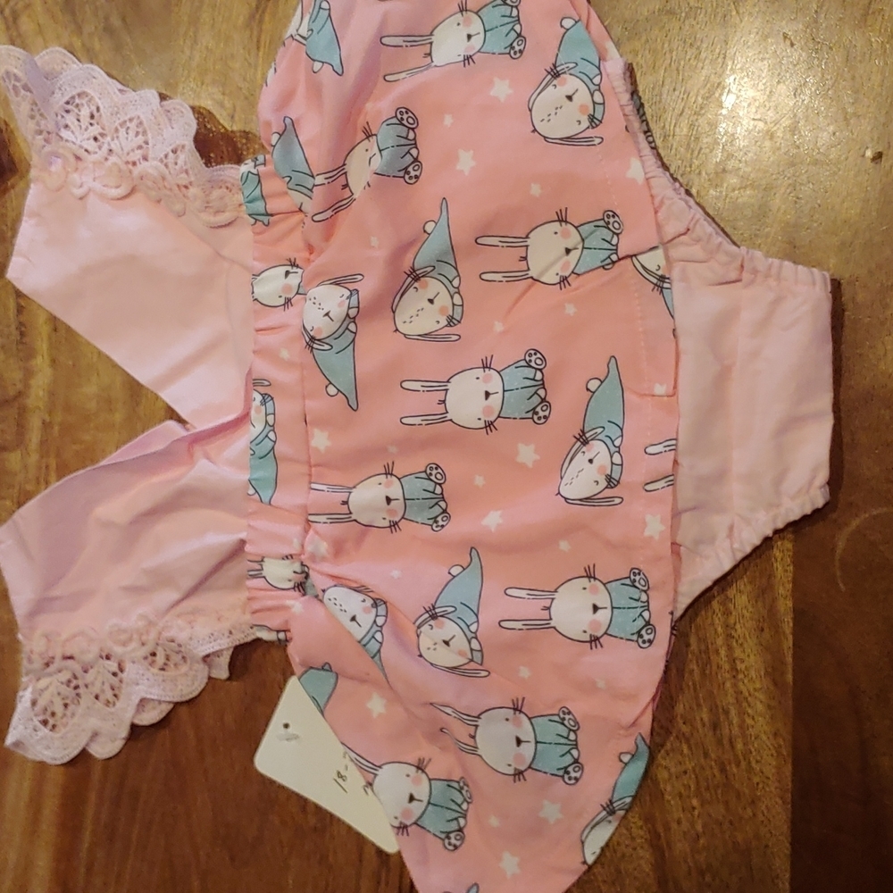 New Sleepy Bunny Dress with Matching Headband Size 18 to 24 months - Picture 2 of 3